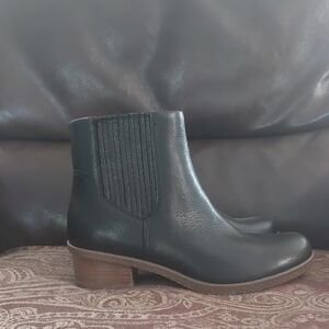 Dansko Black Leather Ankle Booties